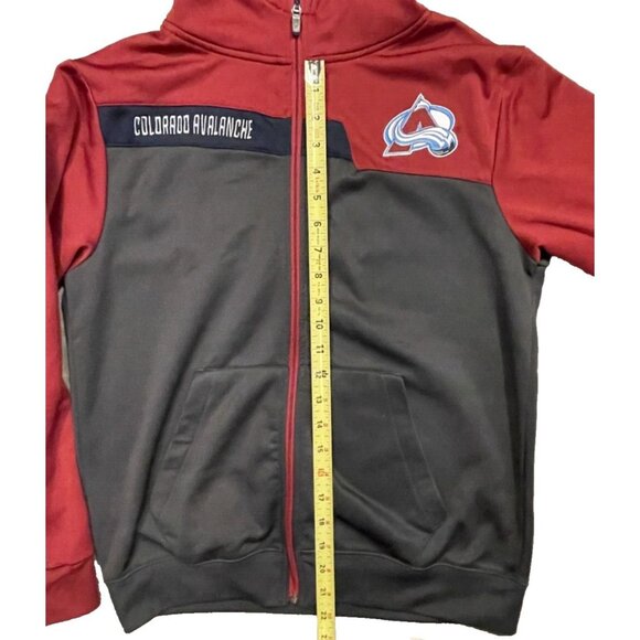 Colosseum Colorado Avalanche Youth L (16/18) Full-Zip Hoodie Jacket Red & Gray c - Picture 8 of 11